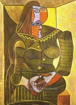 Mujer de verde Dora Maar 1943 cubista Pablo Picasso Pinturas al óleo